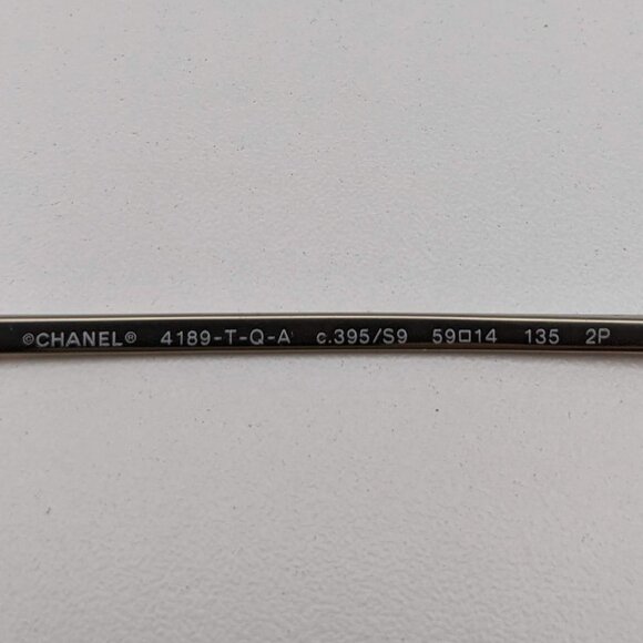 🕶️Frame Only! Chanel 4189-T-Q Aviator Sunglasses 59/14 135 /KAA318🕶️ - Picture 3 of 7
